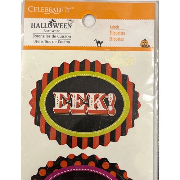 Celebrate It Halloween Labels Eek Trick Or Treat Boo & Spooky Stickers 281853 - Picture 4 of 4